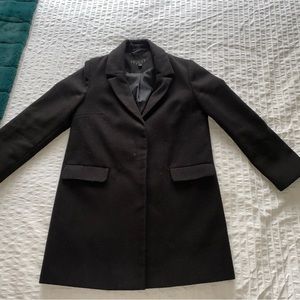 Topshop PETITE Black Peacoat